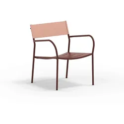 Vera Garten Loungesessel stapelbar Terracotta Ocre