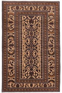 ECARPETGALLERY Hand-knotted Teimani Beige Wool Rug - 3'11 x 6'5