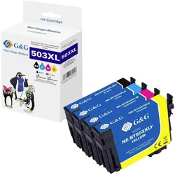 G&G, Druckerpatrone, Kompatibel mit Epson 503XL Druckerpatronen - Marke (BK, C, M, Y)