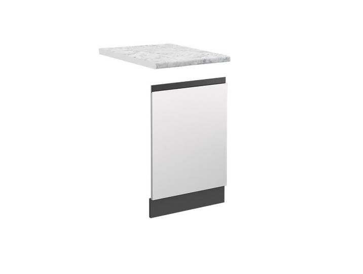 Vicco Frontblende R-Line Weiß 45 cm J-Shape, AP Marmor, Weiß, Anthrazit, Holzwerkstoff, Rechteckig, 45x67.4x60 cm, Küchen, Küchenmöbel, Küchenschränke, Küchenunterschrank