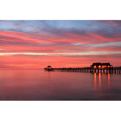Fototapete PAPERMOON "HOLZ-BRÜCKE-STEG MEER OZEAN SEE STRAND SONNE THAILAND", bunt, B:4m L:2,6m, Vlies, Tapeten