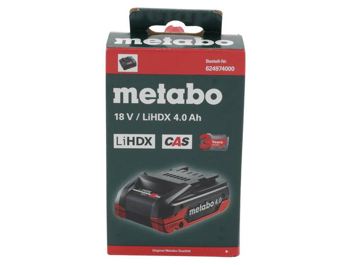 Metabo LiHDX Akkupack 18 V 4\,0 Ah\, Akku mit Tabless-Technologie 624974000
