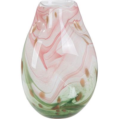 Tischvase GILDE "Vase Antanarivo rosa H. 28 cm", bunt (rosa), B:16cm H:28cm T:16cm Ø:16cm, Glas, Vasen, Dekovase, Glas, Antanarivo, Tischdekoration, Trenddeko, Designvase