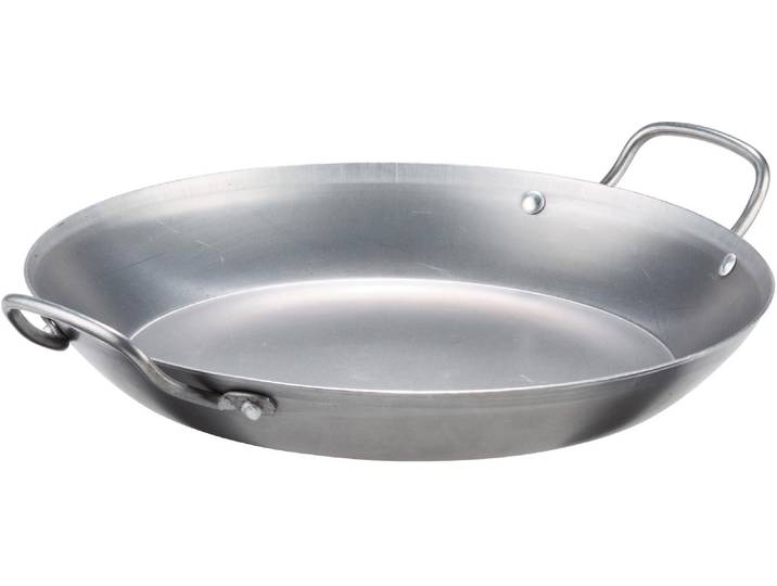 Paellapfanne GSW Lyoner , silber (silberfarben), Ø:34cm, Pfannen, Paellapfanne, Induktion