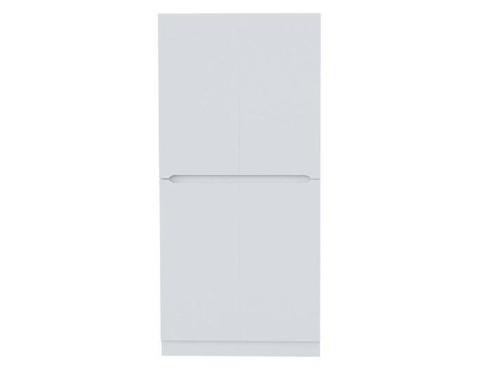 Armoire Chambre Blanche 70x40x170cm - Double Porte Compartiment Rangement - Espace Stockage Pratique