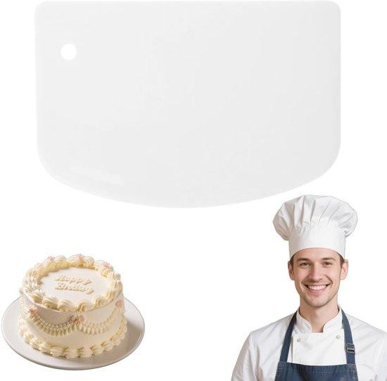 Unyqoos multifunctionele siliconen deegschraper met roestvrijstalen rand, 15,2 x 10,9 cm