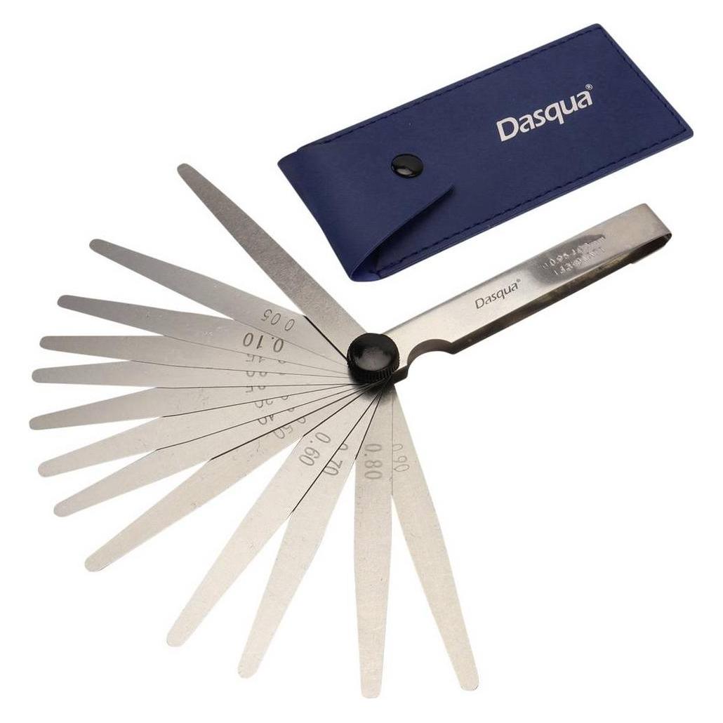 Dasqua 1820-0100 Fühlerlehre 0.05 - 1.00 mm Anzahl Blätter: 20 DIN 2275 (10 cm) (1820-0100)