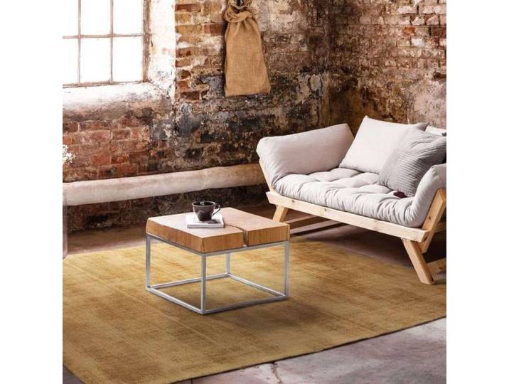 Tapis aspect velours ocre 160x230