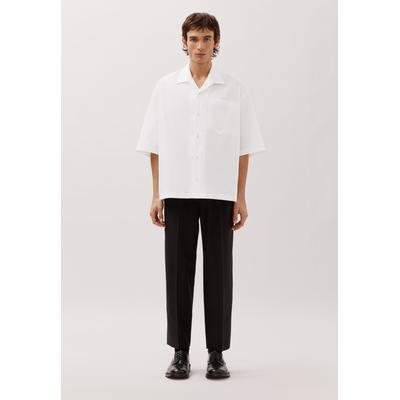 Businesshemd STUDIO SEIDENSTICKER, Herren, Gr. S( 37-38), normale Ärmellängen, weiß, 97% Baumwolle, 3% Elasthan, unifarben, oversize, Hemden, Oversized 1/2 Reverskragen Uni