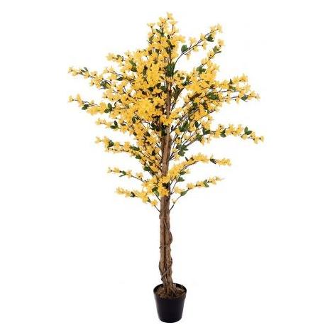 Europalms Forsythienbaum mit 3 Stämmen, Kunstpflanze, gelb, 150cm (150 cm) (82507102)
