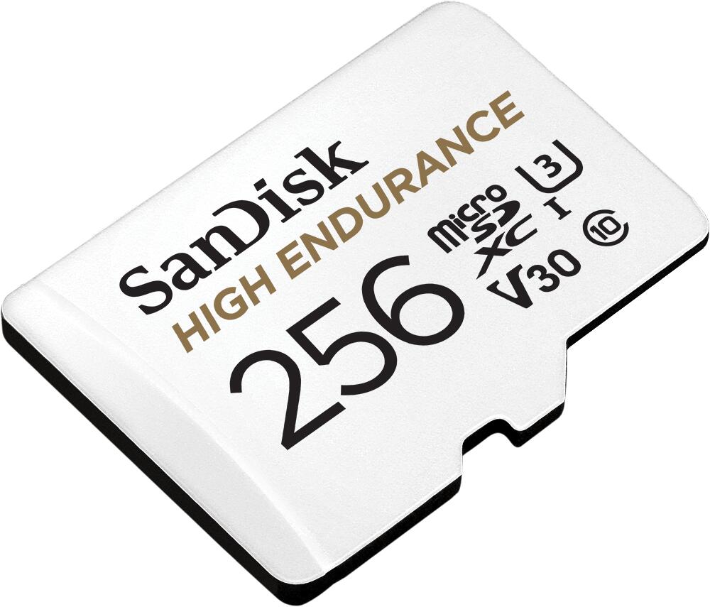 SanDisk High Endurance microSDXC Speicherkarte 256GB + SD Adapter SDSQQNR-256G-GN6IA