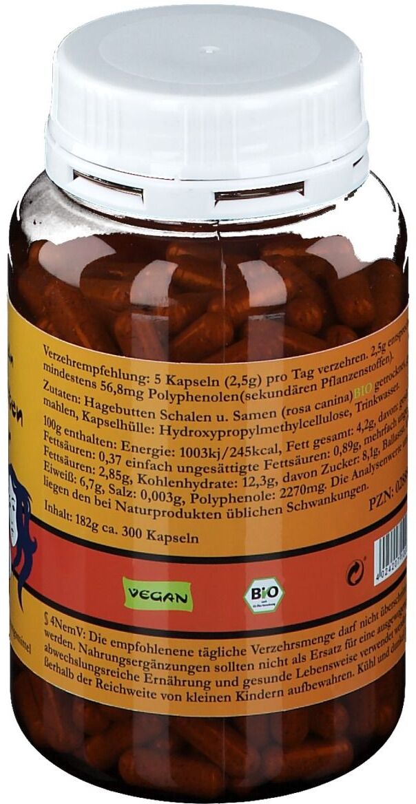 idunn Hagebuttenpulver Bio 300 St Kapseln