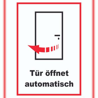HB-Druck Tür öffnet automatisch Schild A1 (594x841mm)