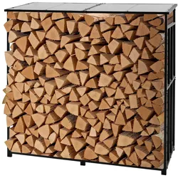 VEVOR Metall Kaminholzregal, 1850x700x1800 mm Brennholzregal, Kaminholzunterstand, max. Tragkraft 300 kg, Feuerholzregal, Kaminholzlager, Stapelhilfe für Kamin, Terrasse, Hinterhof