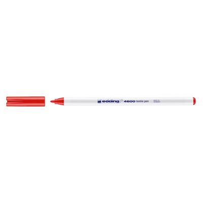 Edding 4600-002 4600 Textilmarker- Rundspitze, 1 mm, rot