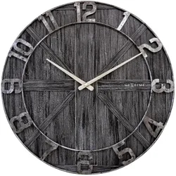 Nextime, Wanduhr, Wanduhr York Holz/Metall, 50 cm (50 cm)