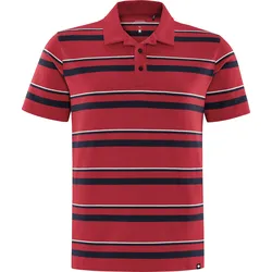 SCHNEIDER SPORTSWEAR RICKM-POLO Herren Kurzarm- Poloshirt rot/dunkelblau-gestreift - 48