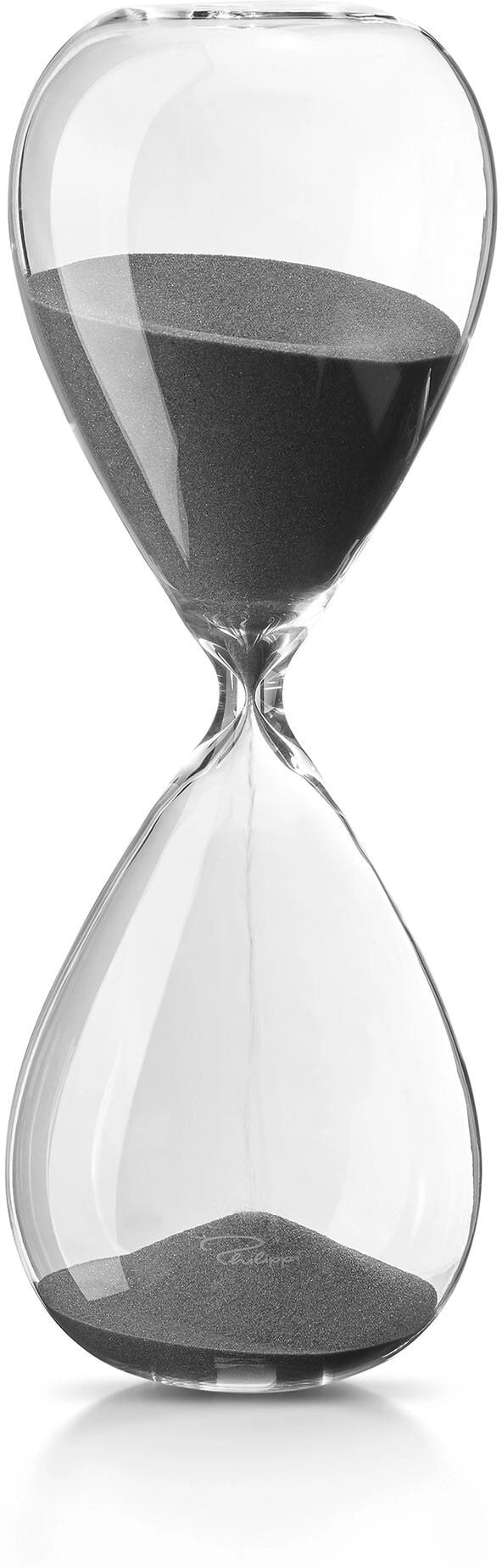 Sanduhr PHILIPPI "Lala Meeting Timer 1 h", schwarz (transparent, schwarz), Tischuhren, Sanduhr transparent, schwarz Einheitsgröße