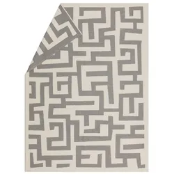 David Fussenegger Wohndecke Luca 'Labyrinth' 140 x 200 cm Grau