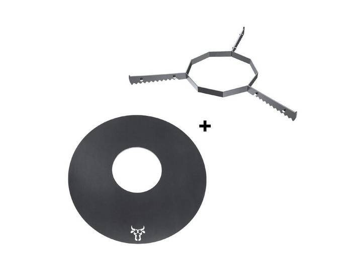 tuning-art Grillplatte GR09-80 Grillring ø80cm + Auflageleiste für Kugelgrill Feuertonne