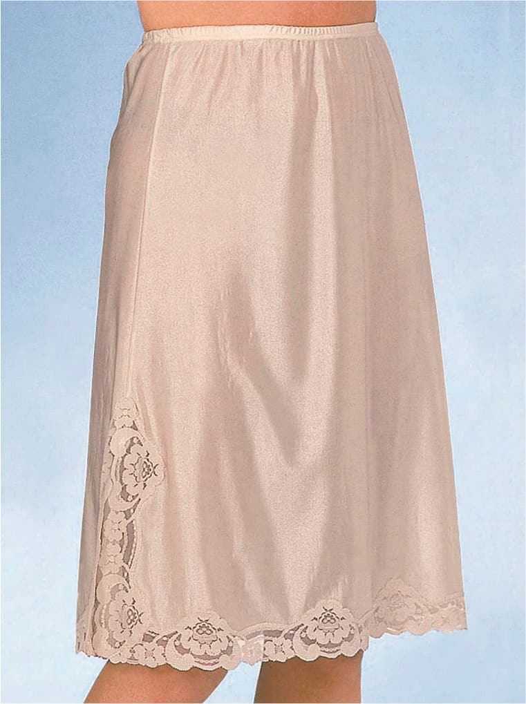 Unterrock, Damen, Gr. 52, beige (haut), 100% Polyester, unifarben, Röcke Unterrock haut 52