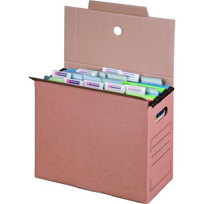 smartboxpro 720 x SBP-ARCHIV-TRANSPORTBOX, 327x158x279mm, wiederverschließbar,braun,für Hängemappen