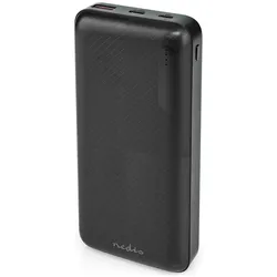 Nedis Powerbank 20000 mAh 2x 3.0 A Anzahl der Ausgänge: 2 Ausgangsanschluss: 1x USB-A / 1x U (20000 mAh, 18 W, 74 Wh), Powerbank, Schwarz