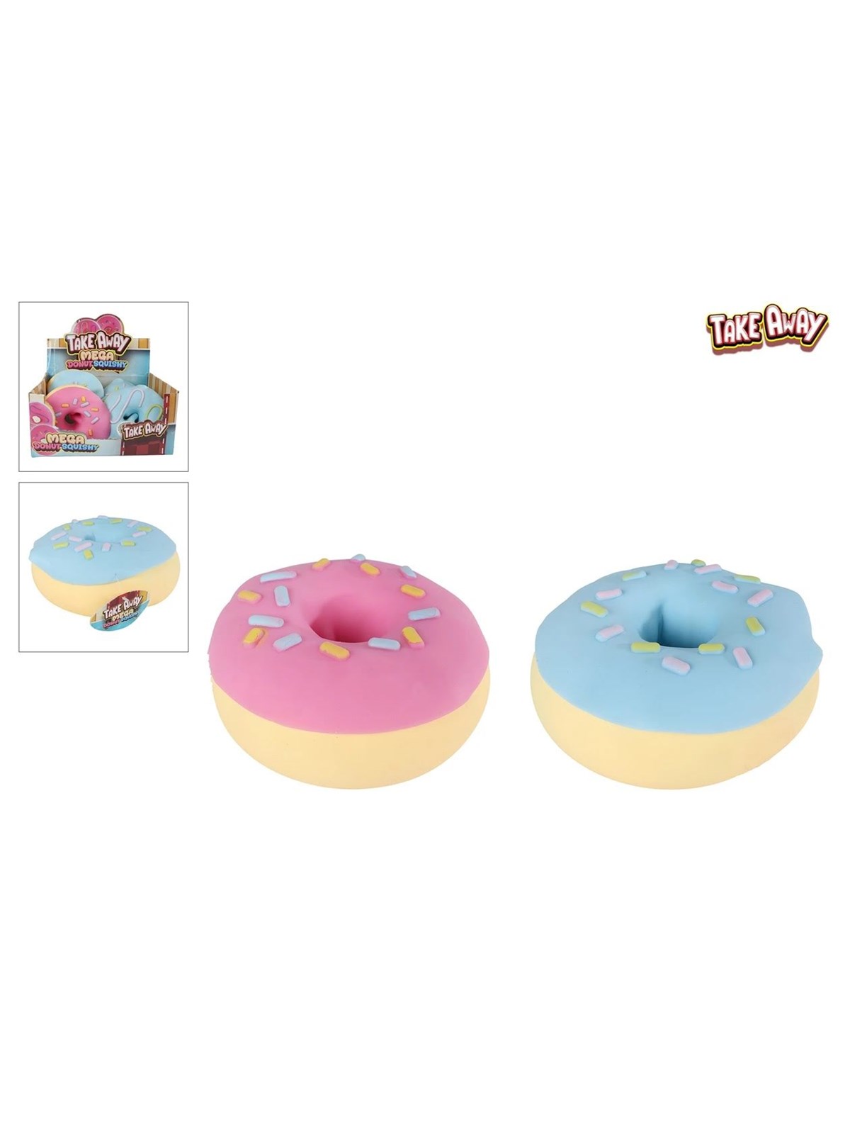 Trend Toys Jumbo Squeeze Donut 2 sort. 16cm