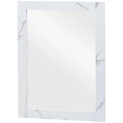 Décoshop26 - Badezimmer-Wandspiegel 72 x 52 cm MDF weiße Marmoroptik 04_0007885