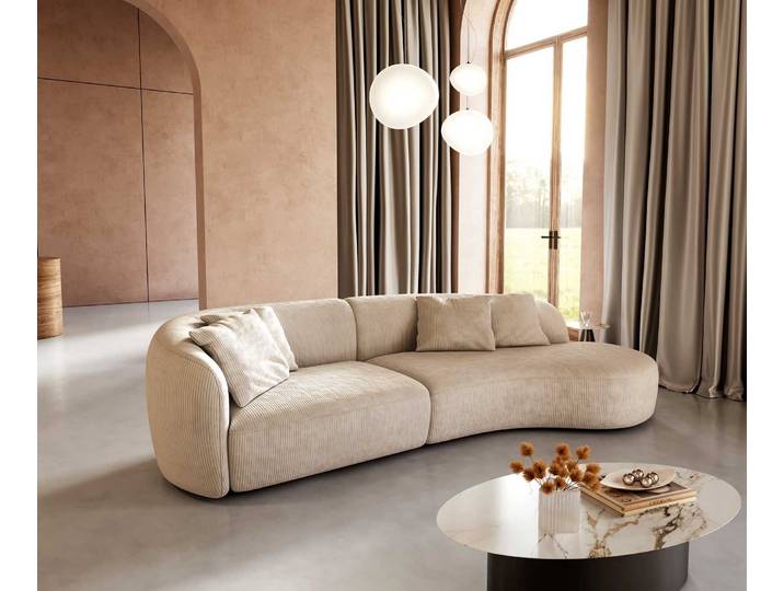 Sofa Mairi 330x160 cm Cord Beige, Big Sofas