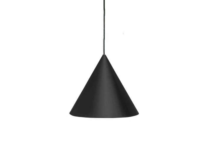 Suspension abat-jour fer noir 30 cm