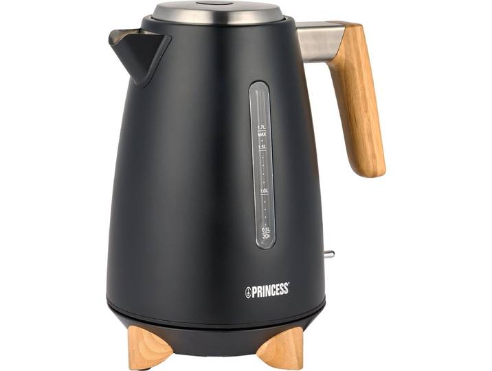 Princess Waterkoker Pure 236061 - 1.7 liter - 3000W - 360° draaibaar - Zwart - RVS