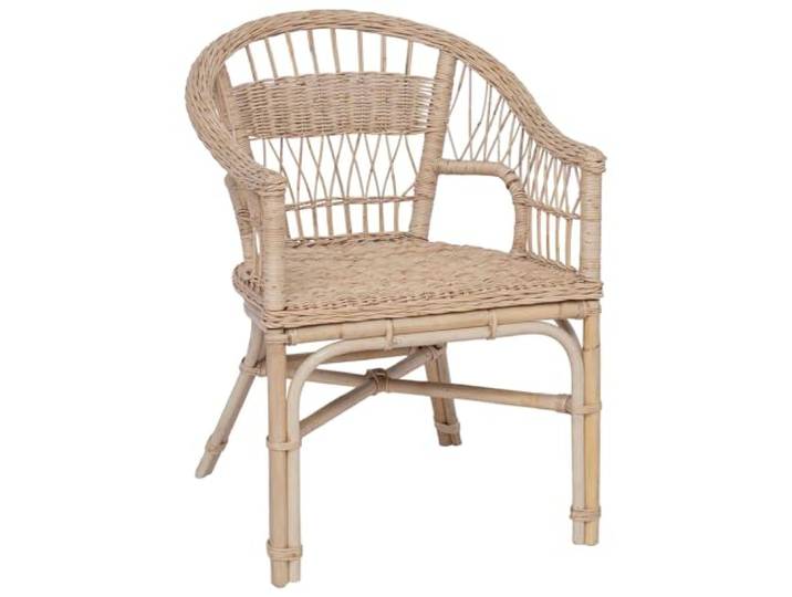 KUTYWEXFM Stapelstuhl Rattan Natur Esszimmerstuhl 60x60x81 cm Platzsparender Küchenstuhl mit atmungsaktiver Rückenlehne für Wohnzimmer, Homeoffice und moderne Innenräume.