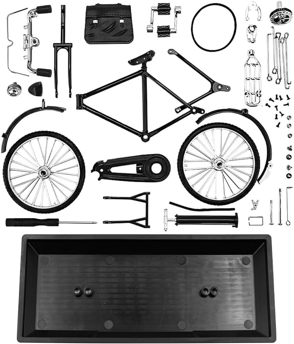 Retro aluminium miniatuur fiets ornament voor decoratie in huis