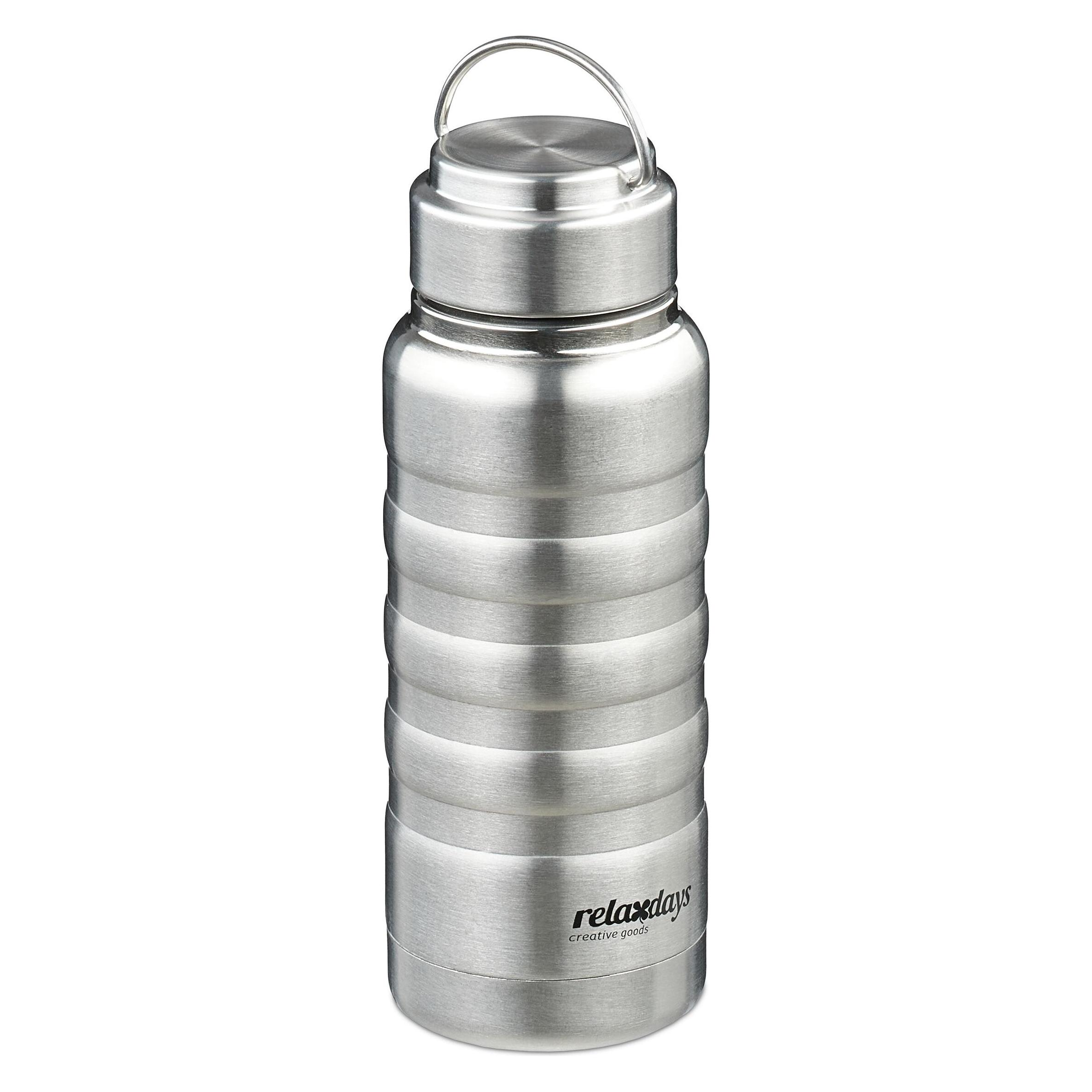 Relaxdays Edelstahl-Trinkflasche (0.40 l) (4052025475857)