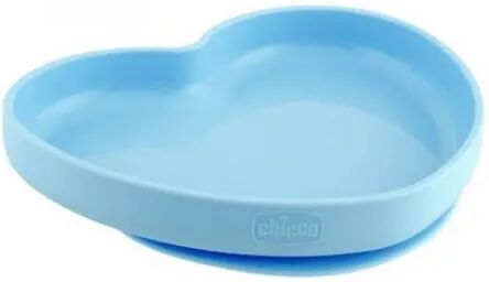 Chicco Take Eat Easy Plato Silicona Corazón Azul 9M+