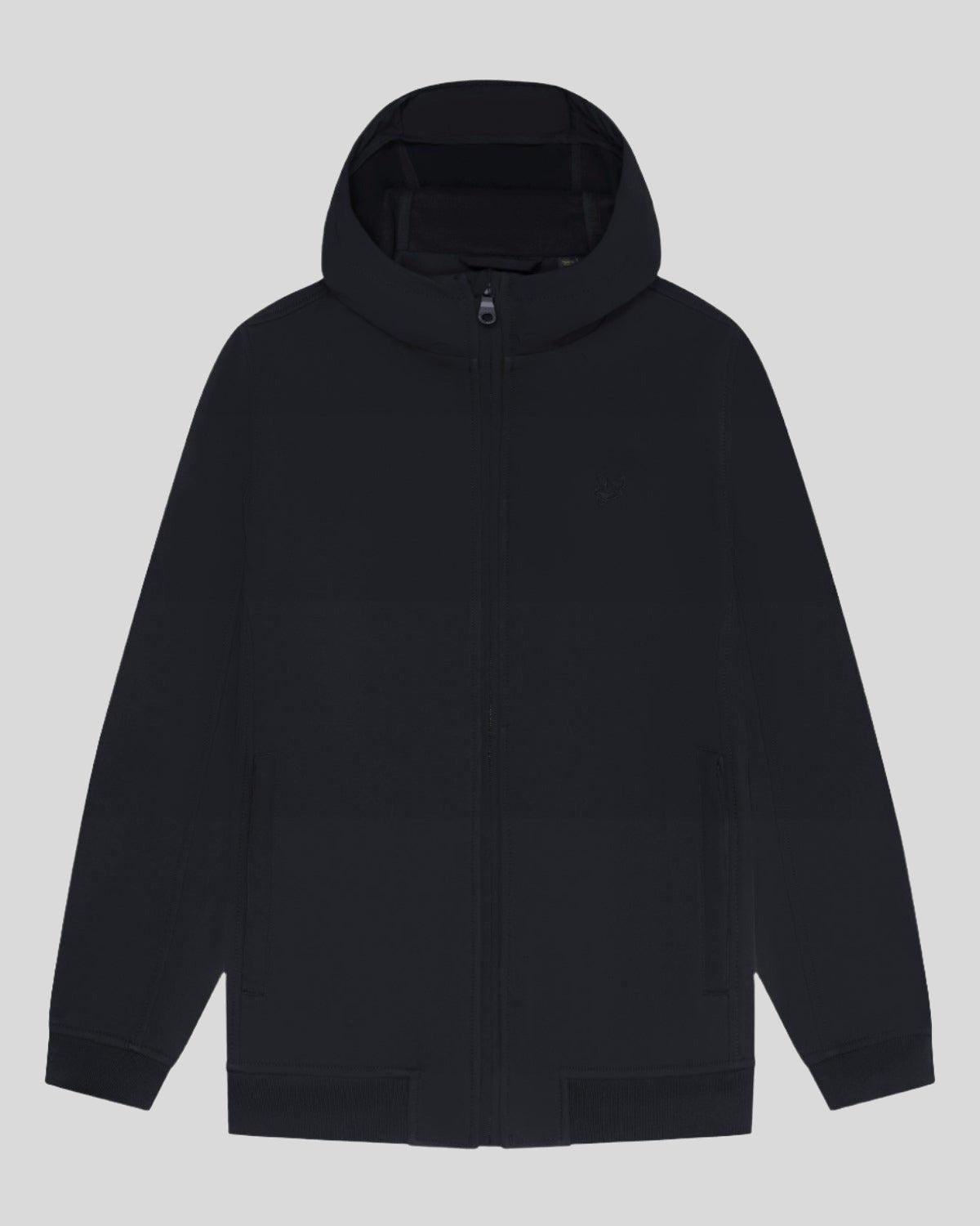 Lyle & Scott waterafstotend stretch shelljack - zwart