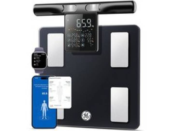 Balance Smart Impédancemètre Connectée 50 Mesures Corporelles Affichées Capacité 180 kg Analyse du Poids