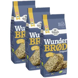 3er-Pack Bauck Mühle Wunderbrød Original Bio