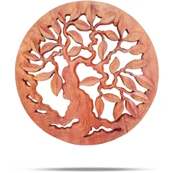 Round Decorative Wooden Chunk Tree of Life Panel 30cm