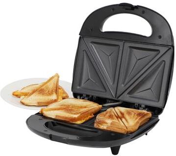 MegaChef Electric Compact Non-Stick Plate Cool-Touch Handle Indicator Lights Sandwich Maker