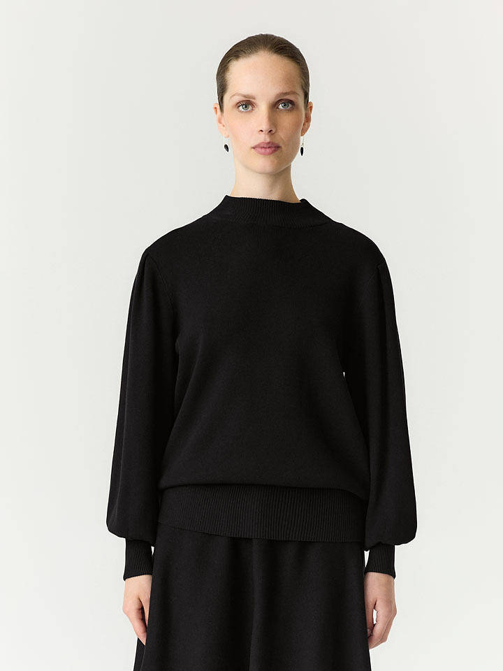 YAS Pullover in Schwarz - XL