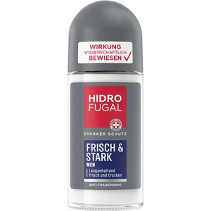 Hidrofugal Antitranspirant Men Frisch & Stark, 24h Schutz, für Herren, ohne Ethylalkohol, Roller, 50 ml