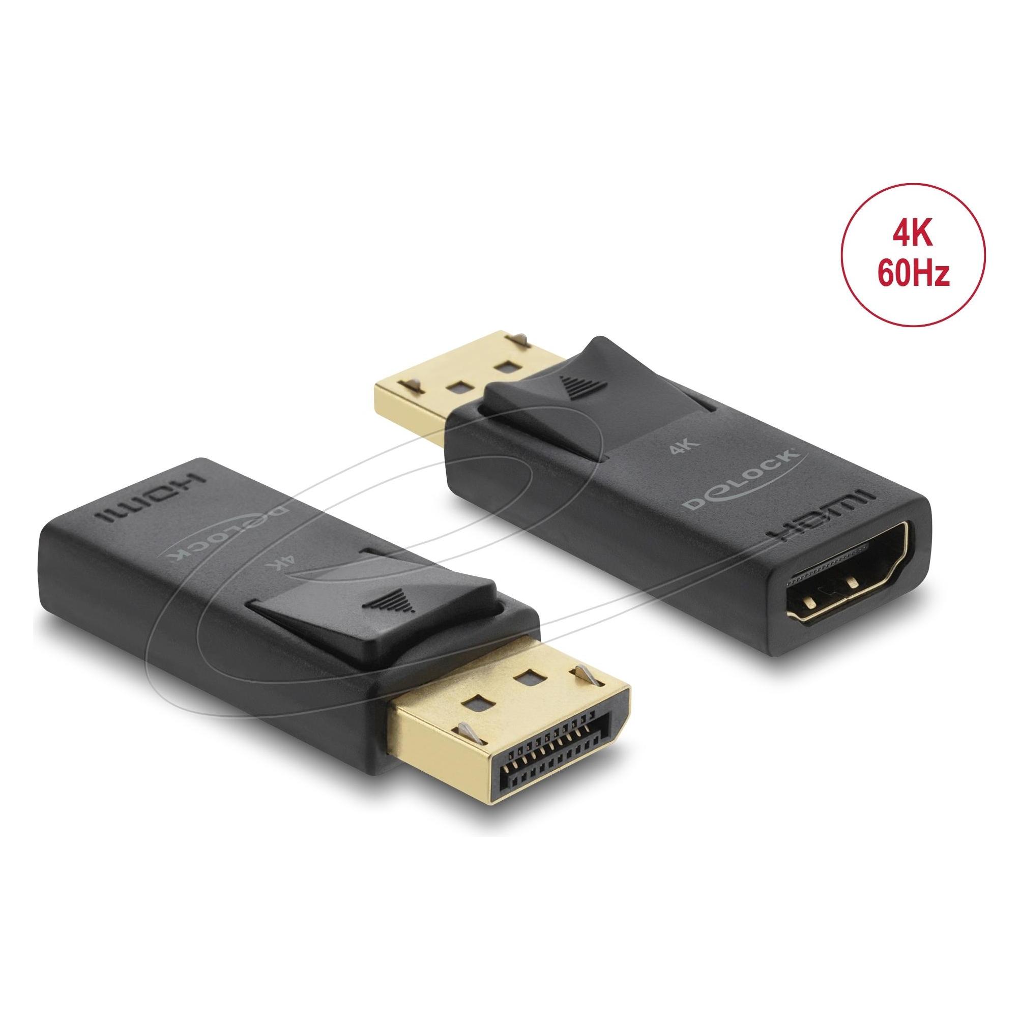 Delock Aktiver DisplayPort 1.2 zu HDMI Adapter 4K mit HDR Fu (DisplayPort, HDMI) (61086)