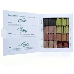 Display Set of 70 Incense Smudge Bricks and Burner - 7 Earthy Himalaya Incenso