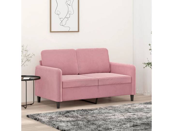 vidaXL Sofa, 2-Sitzer-Sofa Rosa 120 cm Samt