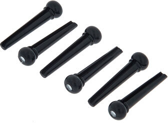 Harley Benton Bridge Pin Set Black Dot Noir avec Dot