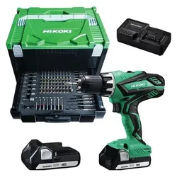 Hikoki, Bohrmaschine + Akkuschrauber, Akku 2-Gang Bohrschrauber Power Box DS18DJL (Bohrschrauber)