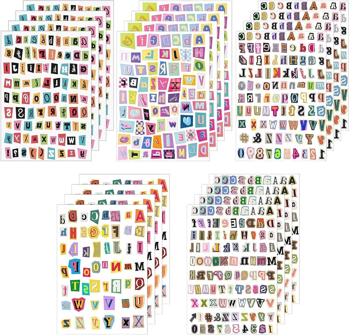 Alfabet Stickers met Kleine Letters - 1604 Stuks - Waterdicht - Vintage Design