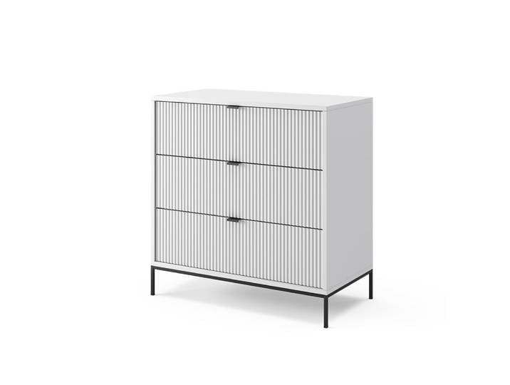 Commode avec 3 tiroirs blanc 80x81.2cm